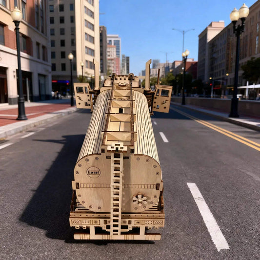 Wooden 3D Oil Tanker Puzzle Kit For Education And Play - ToylandEU
