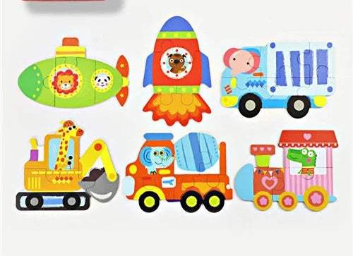 Wooden 3D Puzzle | Cartoon Traffic Theme | Toylandeu™