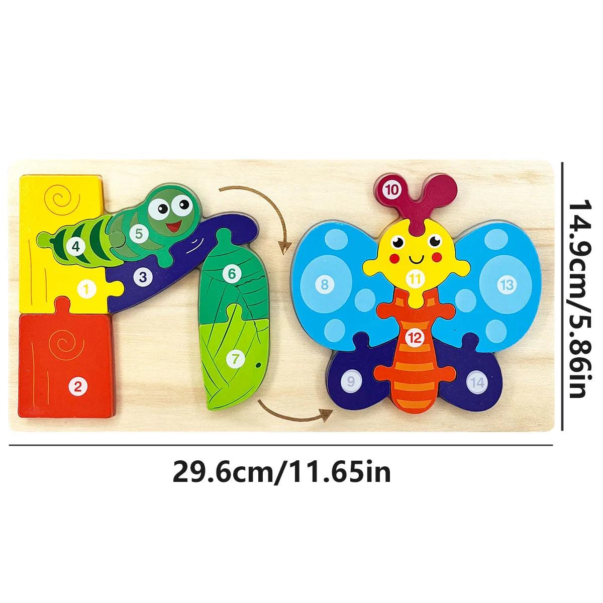 Wooden 3D Puzzle | Dinosaur Theme Toy For Ages 3-6 | Toylandeu™