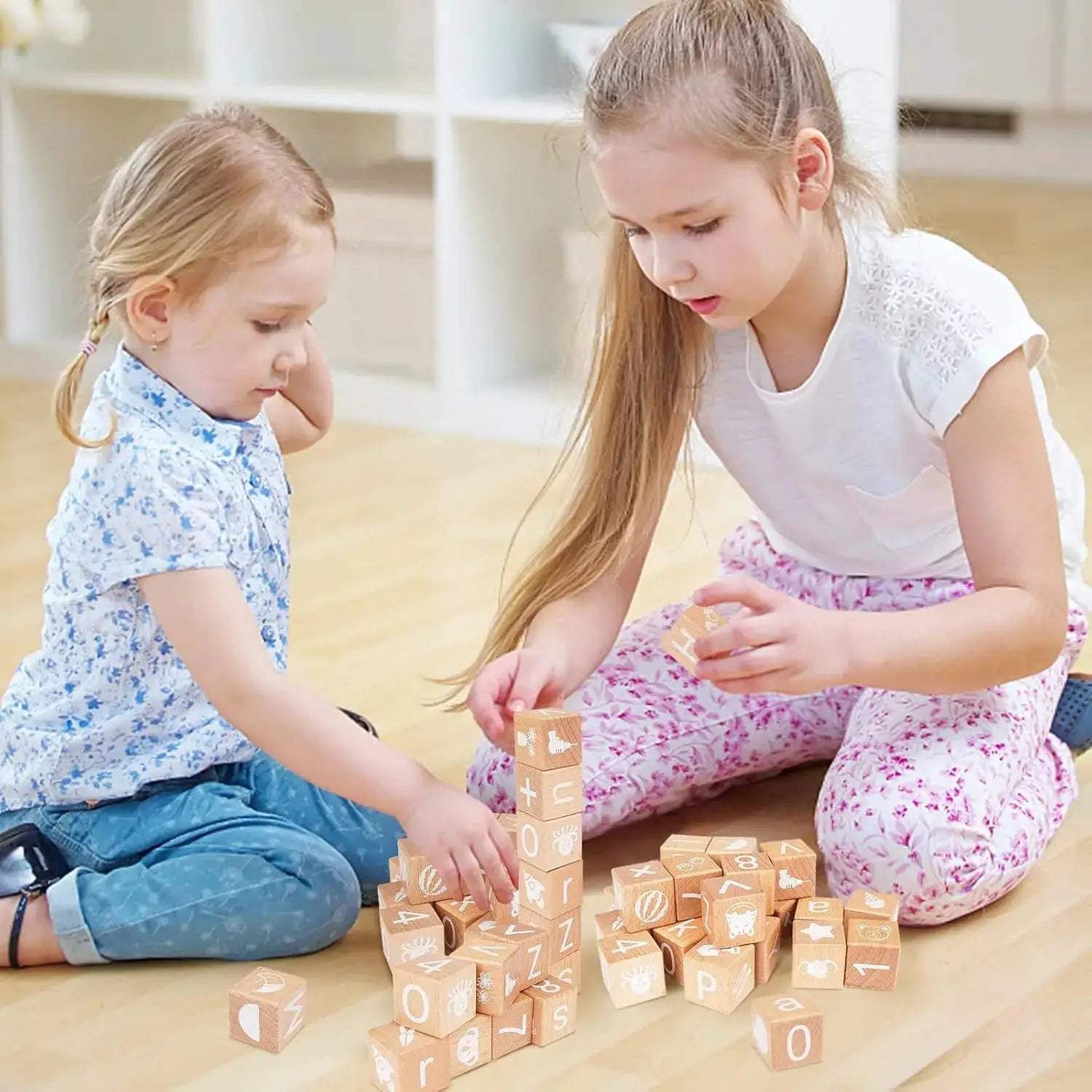 Wooden Alphabet Blocks for Toddlers Build Literacy Safe - ToylandEU™