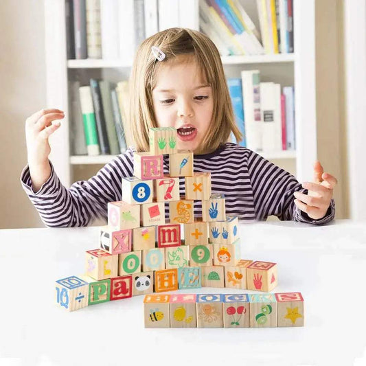 Wooden Alphabet Blocks For Toddlers Learn Letters - ToylandEU™