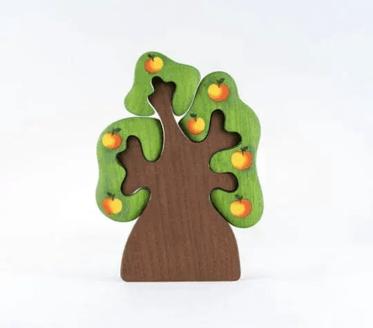 Wooden Apple Tree Puzzle Safe Finish No Sharp Edges Handmade - ToylandEU™