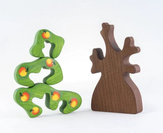 Wooden Apple Tree Puzzle With Safe Oil Finish For Learning - ToylandEU