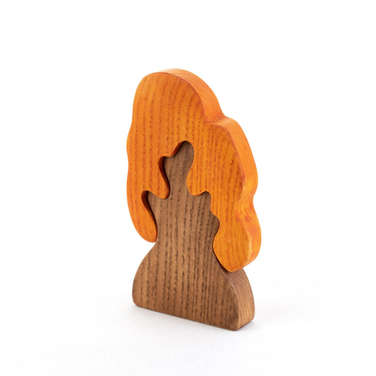 Oak Puzzle For Kids Handcrafted Natural Wood Grain - ToylandEU