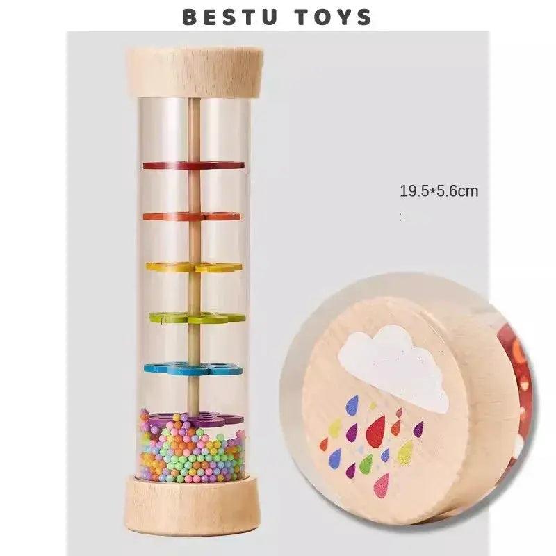 Wooden Baby Rain Sound Toy Educational Music Shaker CE - ToylandEU™