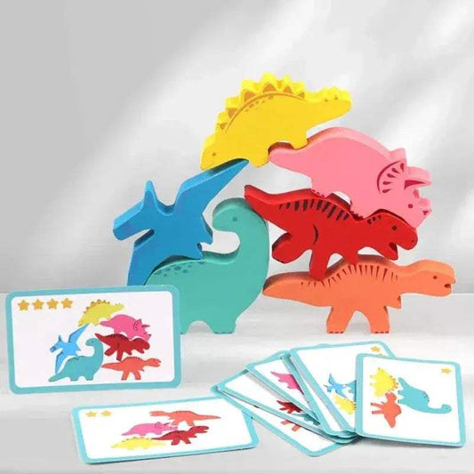 Wooden Balance Blocks Dinosaur Montessori Toy - ToylandEU™
