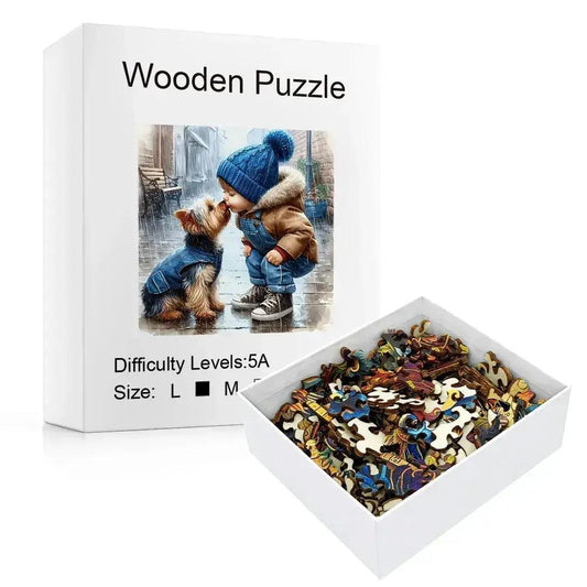 Wooden Cat Jigsaw Puzzle Stress Relief Calming Gift - ToylandEU™