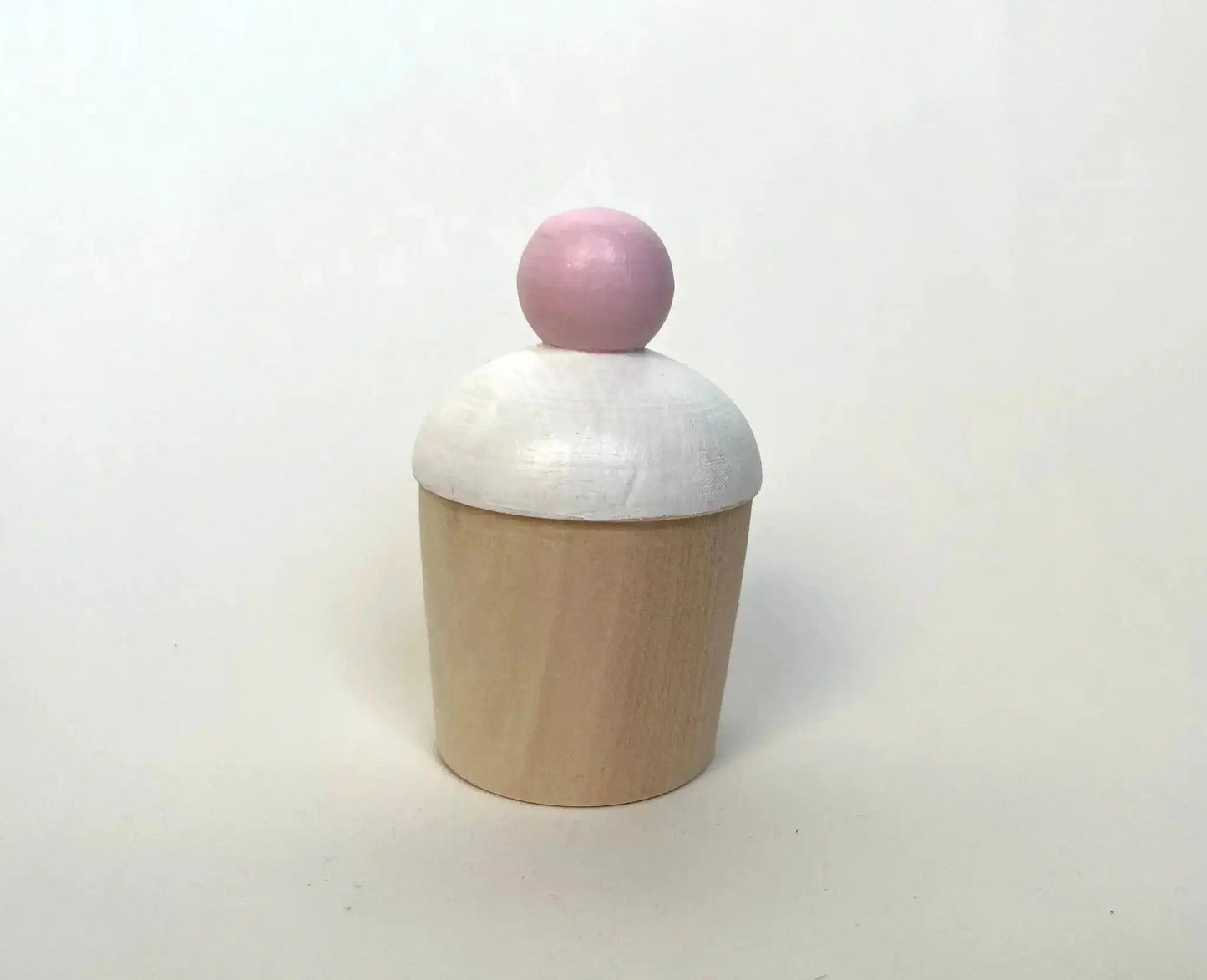 Wooden Cupcake Toy Handmade With Removable Top Storage - ToylandEU™