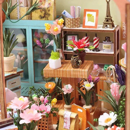 Wooden Doll House DIY Flower Puzzle With LED Light - ToylandEU™