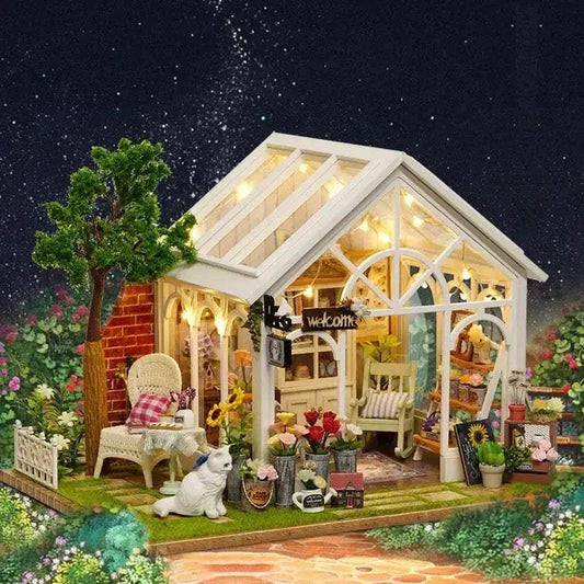 Wooden Dollhouse Kit Realistic Furniture Puzzle - ToylandEU™