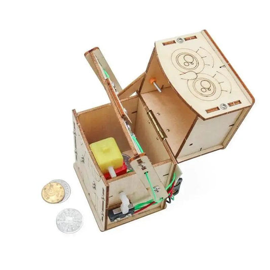 Wooden Electric Powered Eat Coin Robot DIY Models and Building Toy Science and Education Model Toy for Children Gift - ToylandEU™