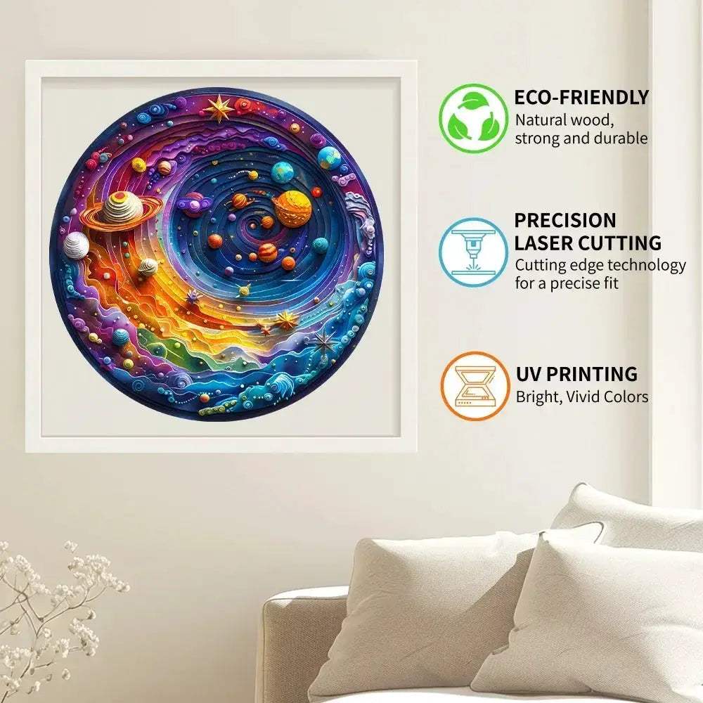 Wooden Galaxy Jigsaw Puzzle for Kids Educational STEM Toy - ToylandEU