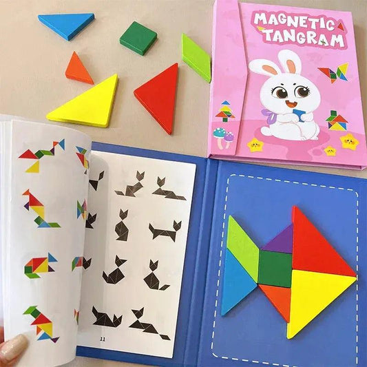 Wooden Jigsaw Magnetic Tangram Puzzle Educational Play - ToylandEU™