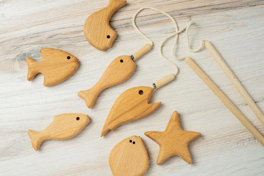 Wooden Magnetic Fishing Game For Kids Develops Motor Skills - ToylandEU