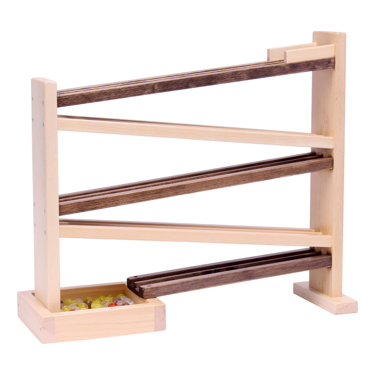 Wooden Marble Roller Racetrack Toy Child Safe Finish