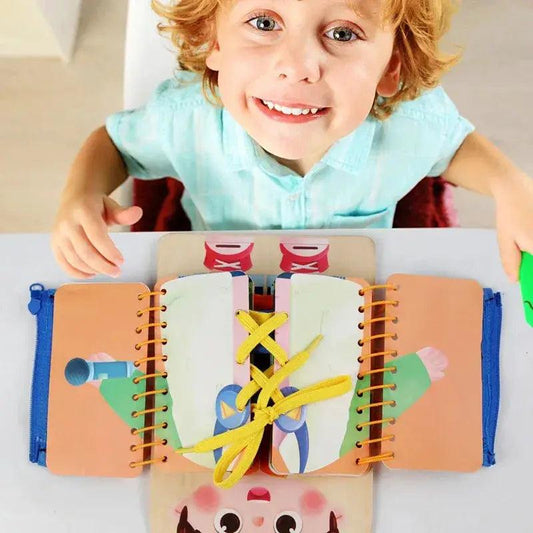 Wooden Montessori Busy Board CE Certified For Kids Sensory - ToylandEU™