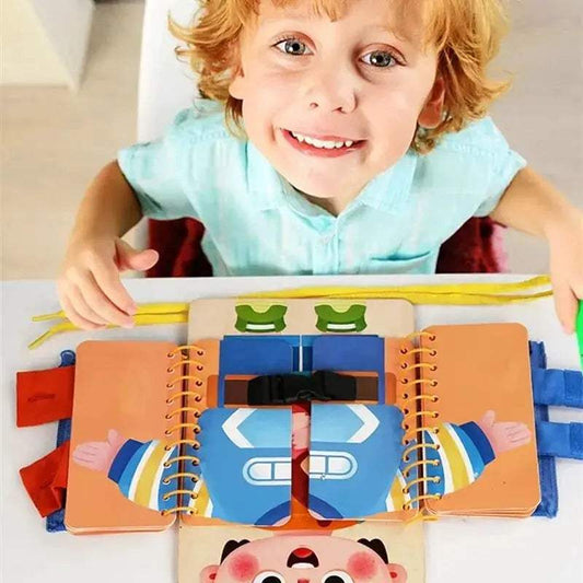 Wooden Montessori Busy Board Sturdy For Early Education - ToylandEU™