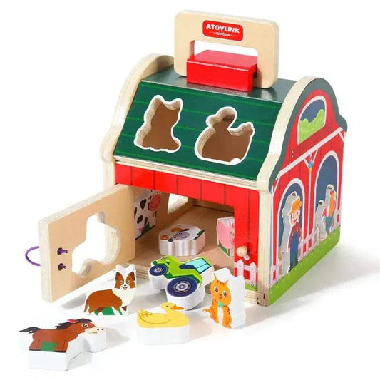 Wooden Montessori Color Sorting Blocks For Babies Play - ToylandEU™