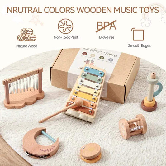 Wooden Montessori Musical Toys For Kids CE Certified - ToylandEU™