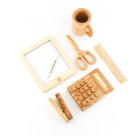 Wooden Office Set For Toddlers With Realistic Accessories - ToylandEU
