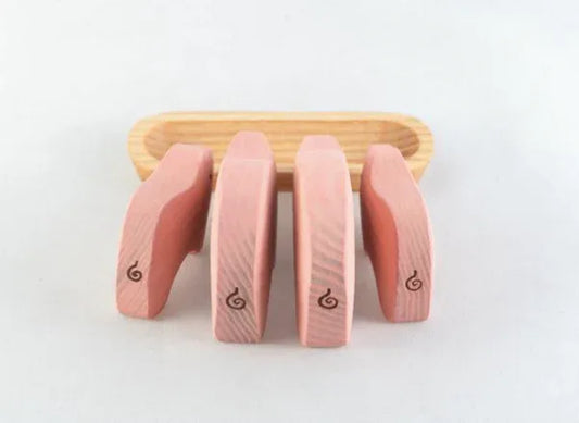 Wooden Pig Figurines Set For Creative Imaginative Play - ToylandEU