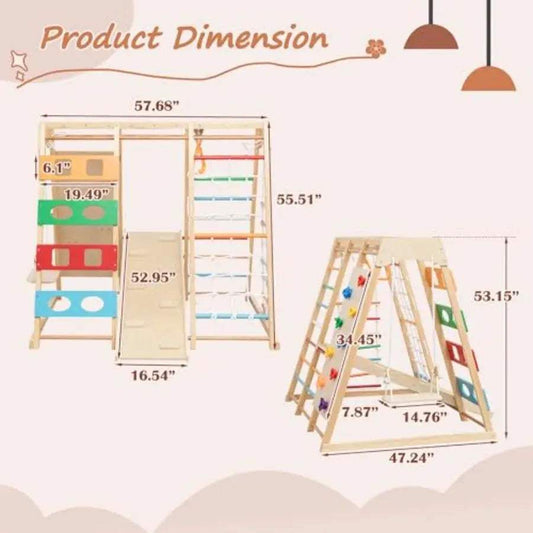 Wooden Playset All In One Indoor Outdoor Backyard - ToylandEU™