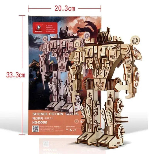Wooden Robot 3D Puzzle Kit Hands On STEM Fun - ToylandEU™