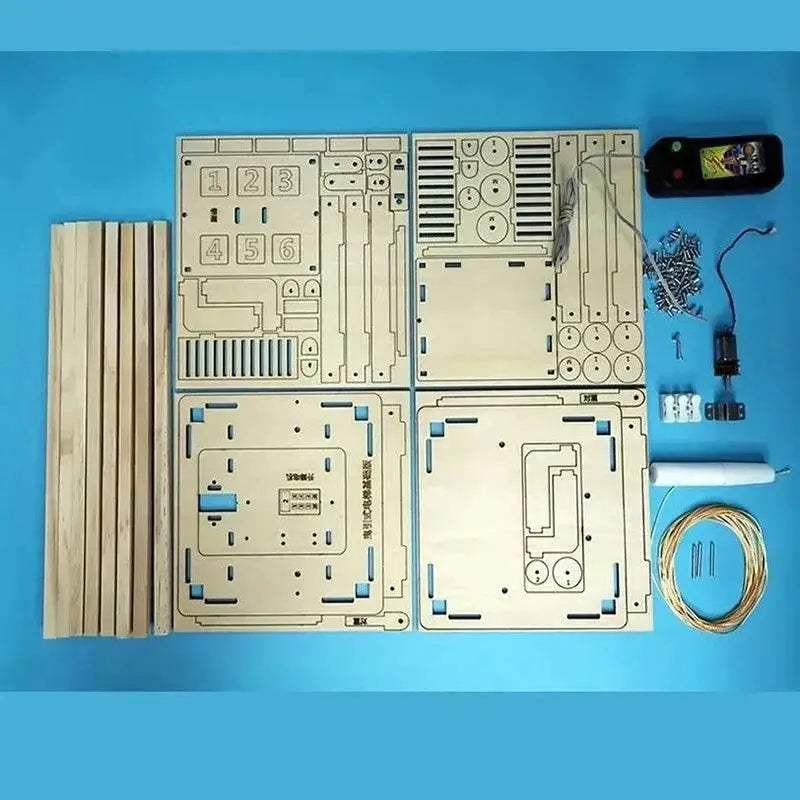 Wooden Six-story Elevator Model Kids Science Toy Funny Technology Physics Kit Educational Toys for Children Learning Toy - ToylandEU