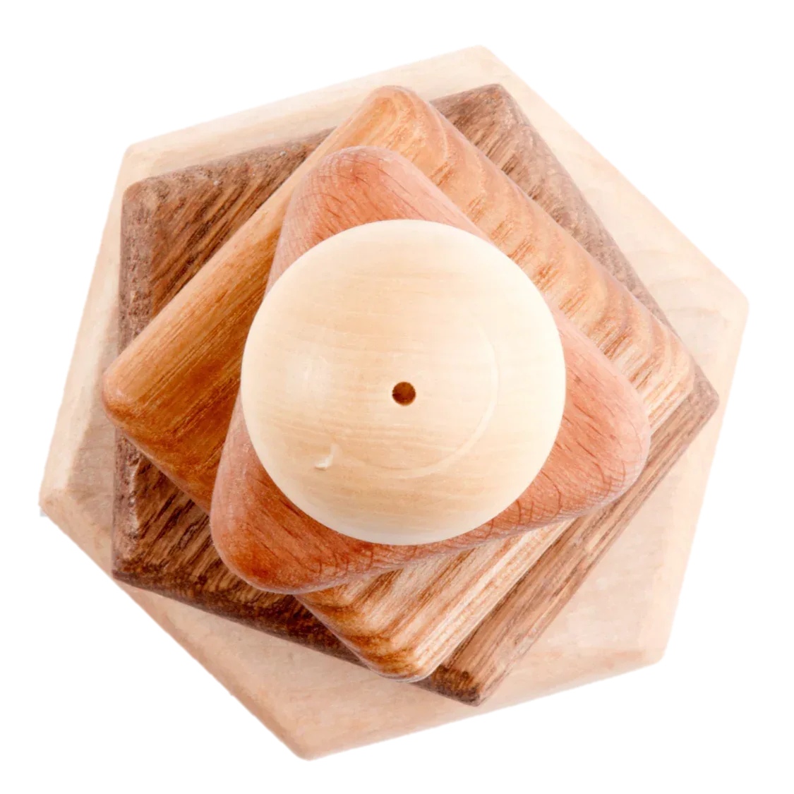 Wooden Stacking Toy With Shape Blocks For Fine Motor Skills - ToylandEU