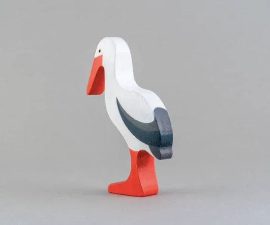 Wooden Stork Figurine for Imaginative Play and Learning - ToylandEU