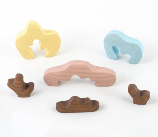 Wooden Toys Bushes Winter Set For Safe Natural Playtime - ToylandEU