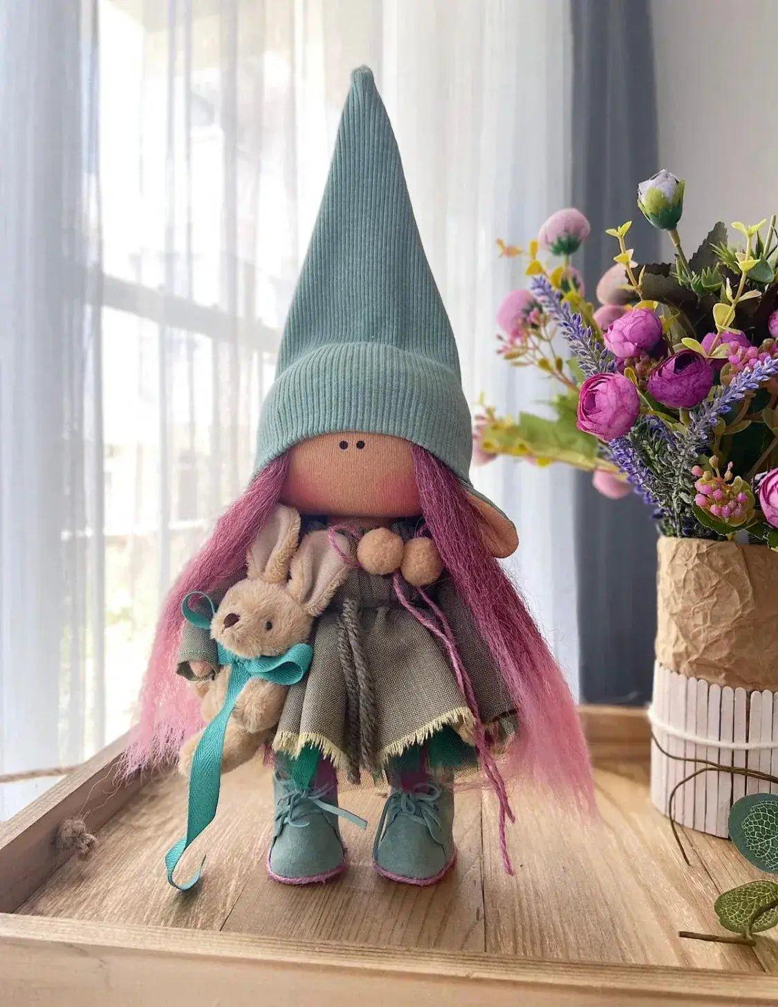 Woodland Fairy Doll Elvia Handmade Natural Materials - ToylandEU™