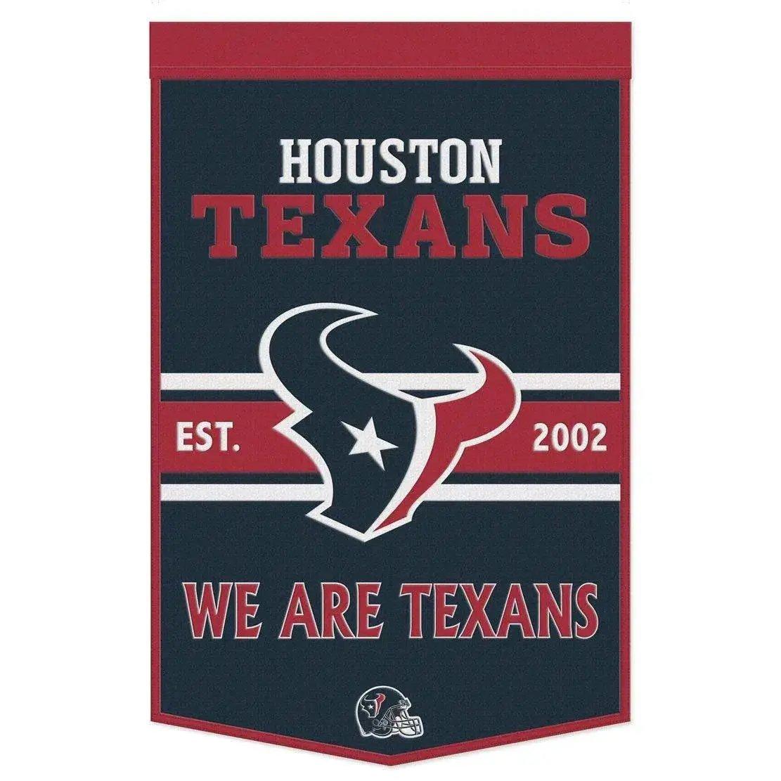 Houston Texans Wool Banner 24 By 38 Inches Dynasty Slogan - ToylandEU™