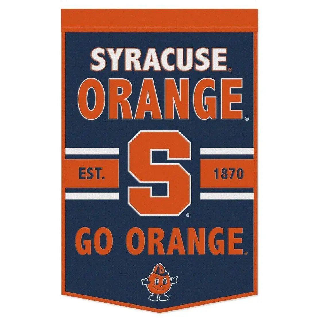Syracuse Orange Wool Banner 24x38 Dynasty Slogan Embroidery - ToylandEU™