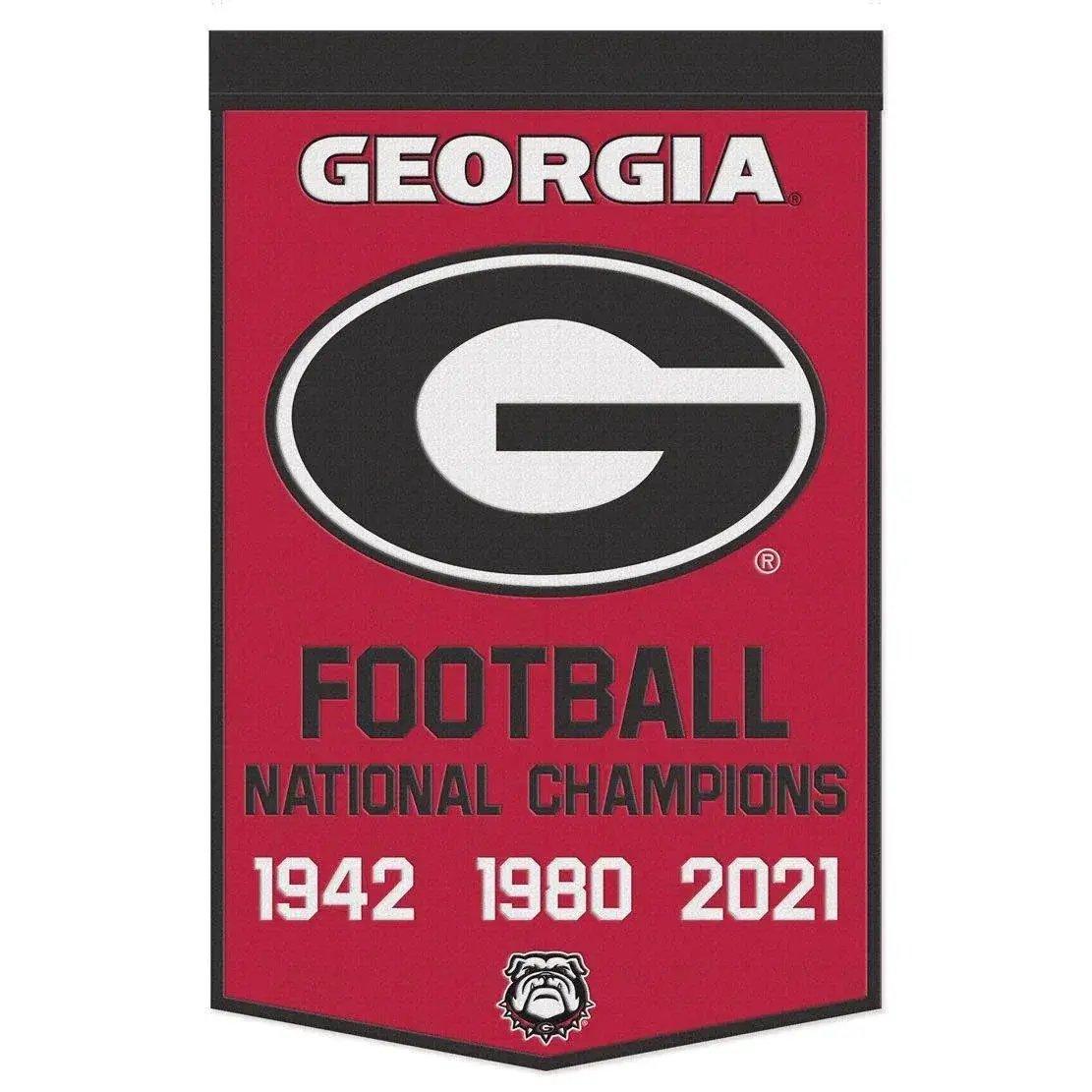 Georgia Bulldogs Wool Banner 24x38 Dynasty Champ Design - ToylandEU™