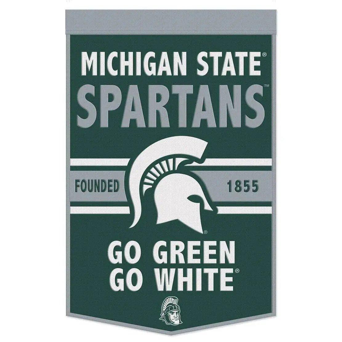 Michigan State Spartans Wool Banner 24x38 Dynasty Slogan - ToylandEU™
