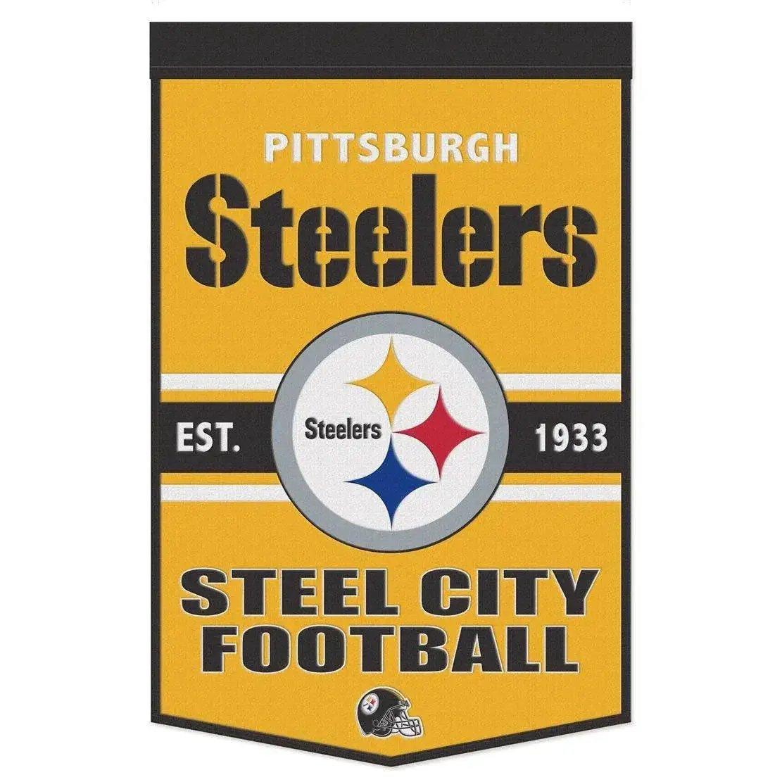 Pittsburgh Steelers Wool Banner 24x38 Dynasty Slogan - ToylandEU™
