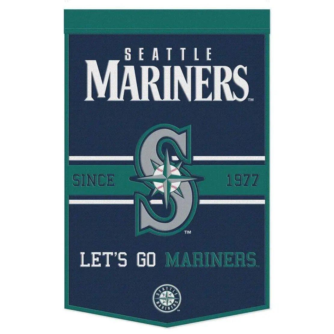 Seattle Mariners Wool Banner 24x38 Dynasty Slogan Design - ToylandEU™