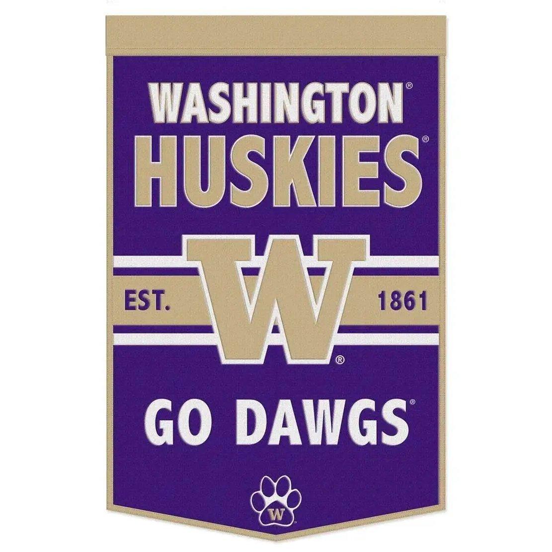 Washington Huskies Wool Banner 24x38 Dynasty Slogan Design - ToylandEU™