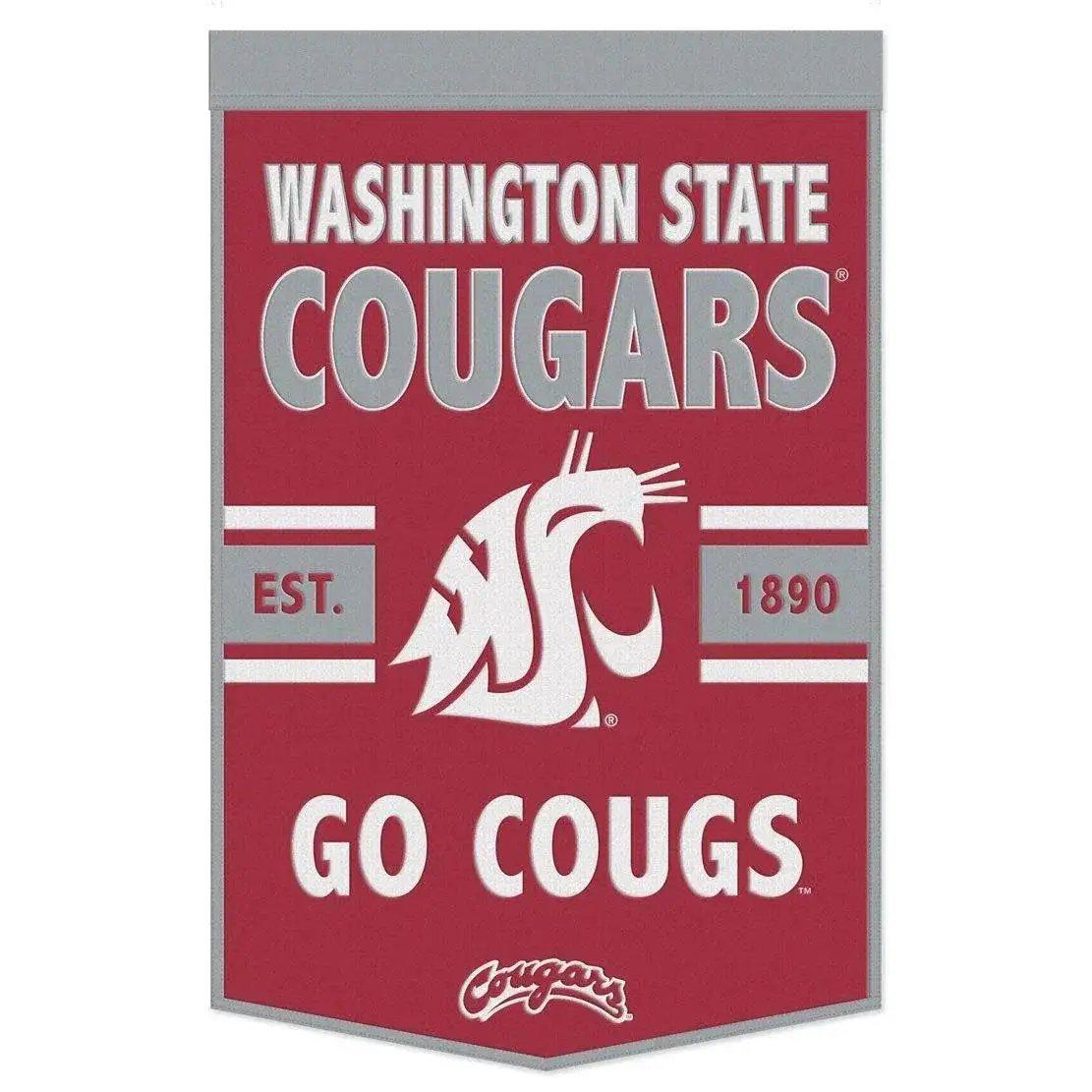 Washington State Cougars Wool Banner 24x38 Dynasty Slogan - ToylandEU™