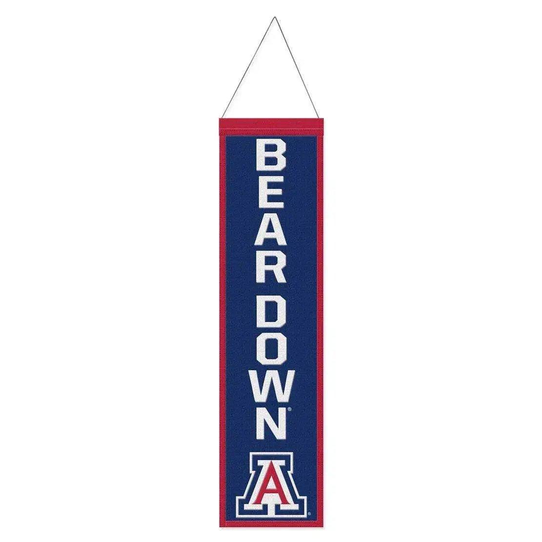 Arizona Wildcats Wool Banner 8x32 Heritage Slogan Design - ToylandEU™