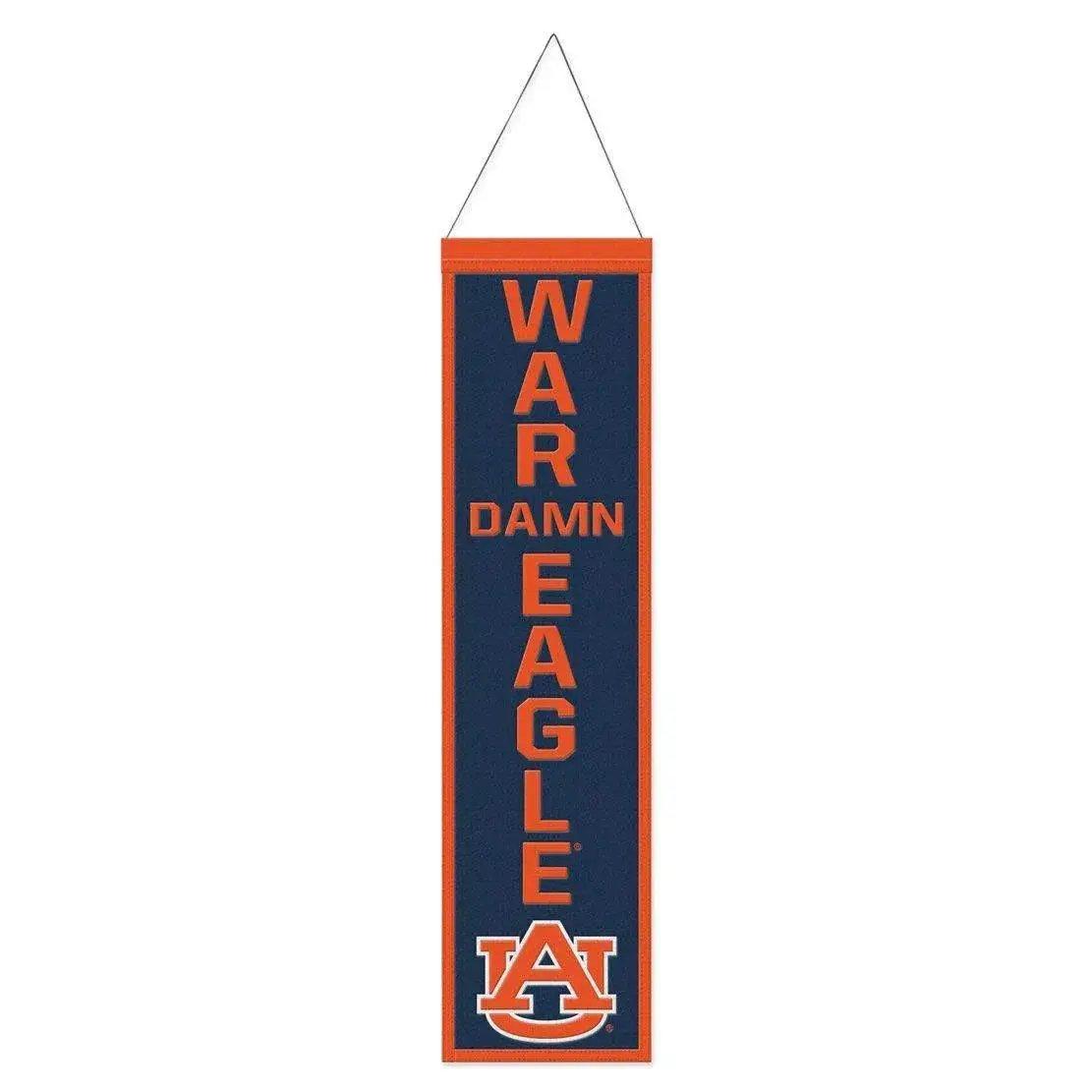 Auburn Tigers Wool Banner 8x32 Heritage Slogan Design - ToylandEU™
