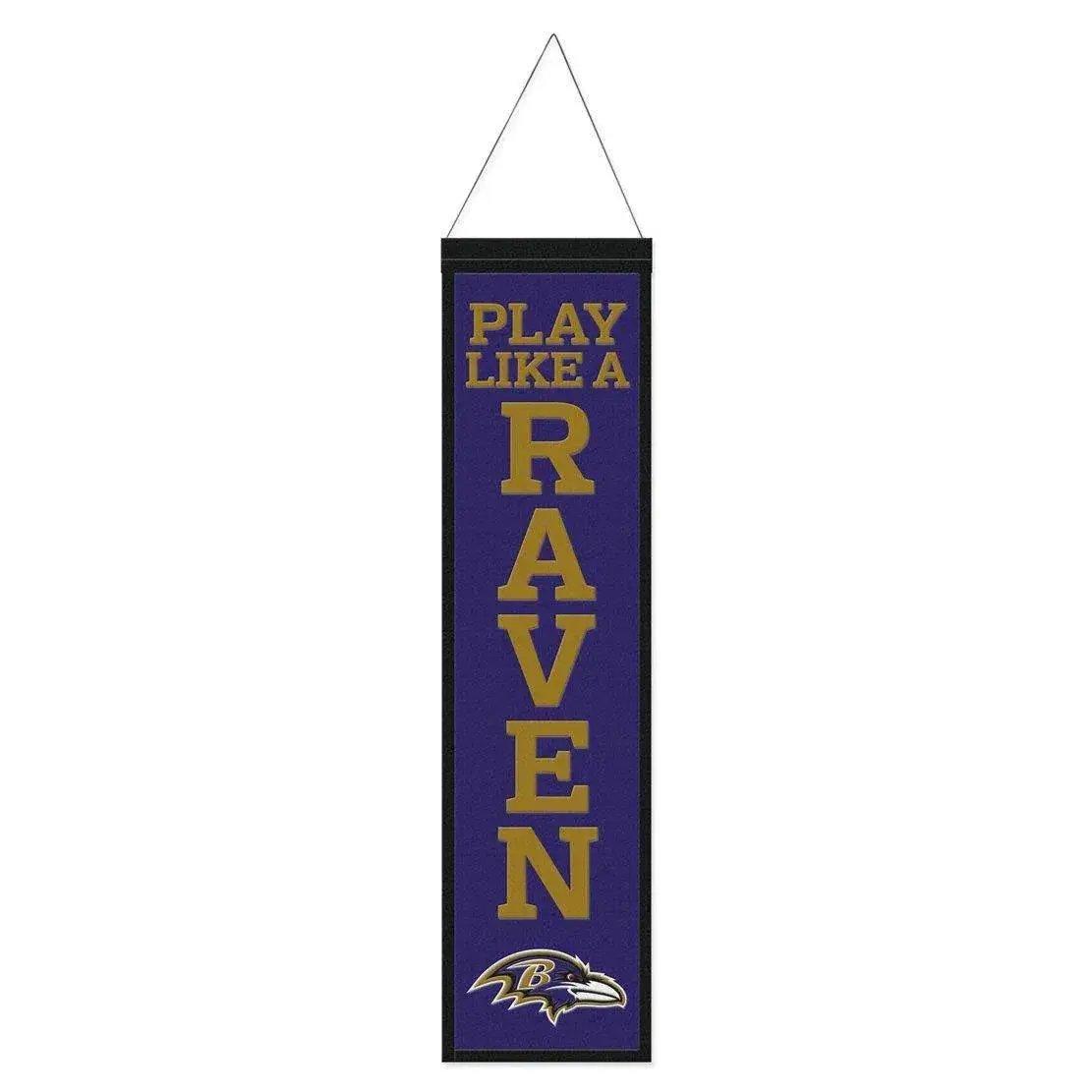 Baltimore Ravens Wool Banner 8x32 Heritage Slogan Design - ToylandEU™