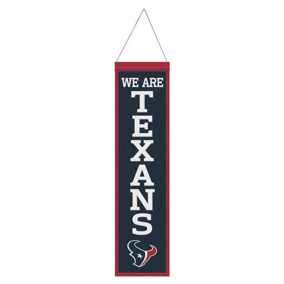 Houston Texans Wool Banner 8x32 Heritage Slogan Design - ToylandEU™