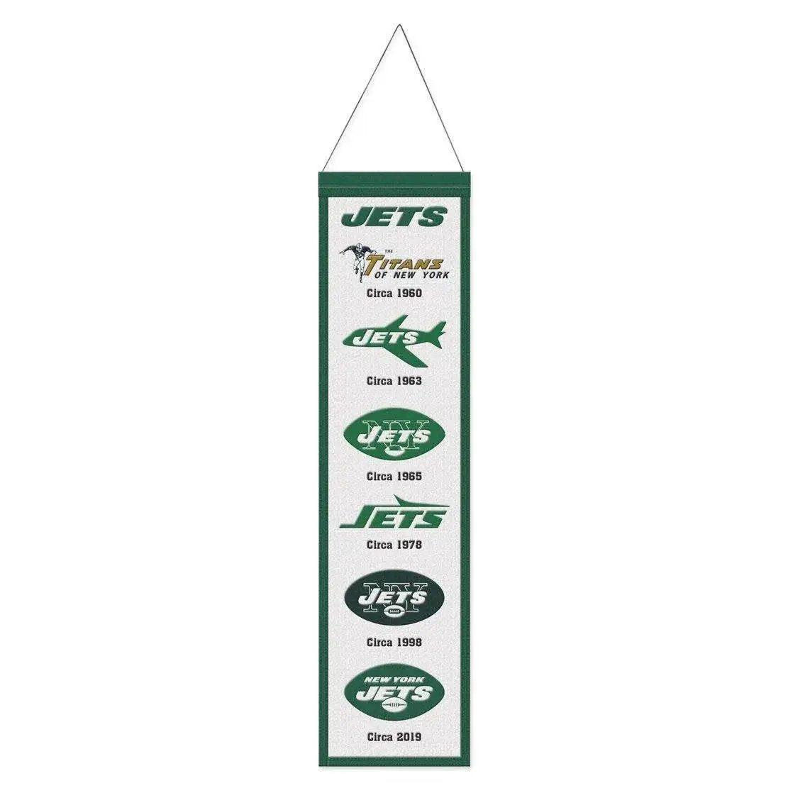 New York Jets Wool Banner 8x32 Heritage Evolution Design - ToylandEU™