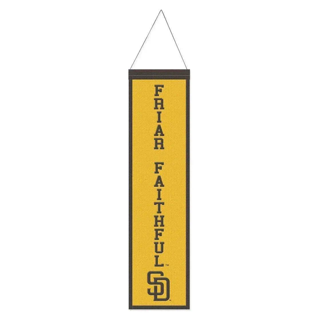 San Diego Padres Wool Banner 8x32 Heritage Slogan Design - ToylandEU™