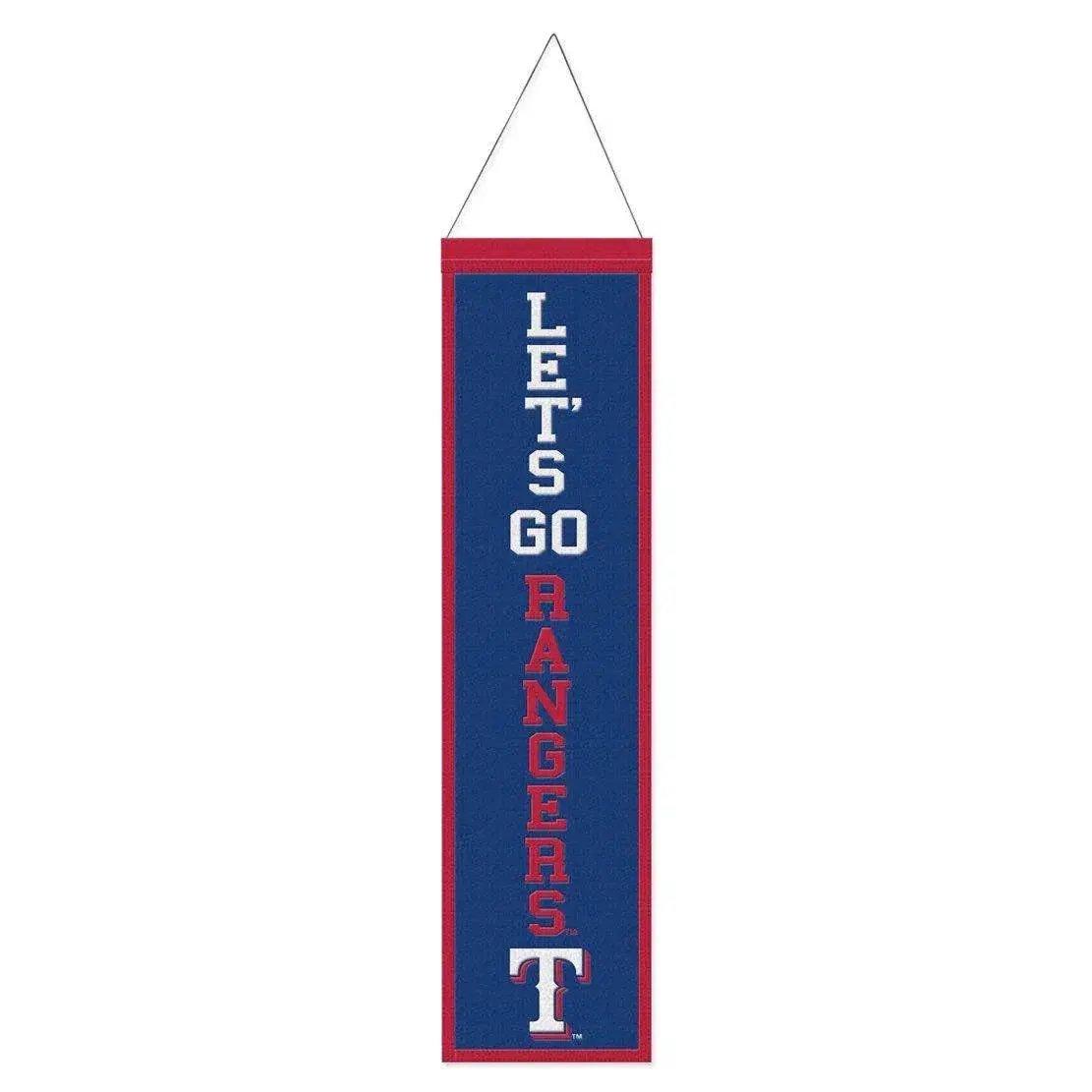 Texas Rangers Wool Banner 8x32 Heritage Slogan Design - ToylandEU™
