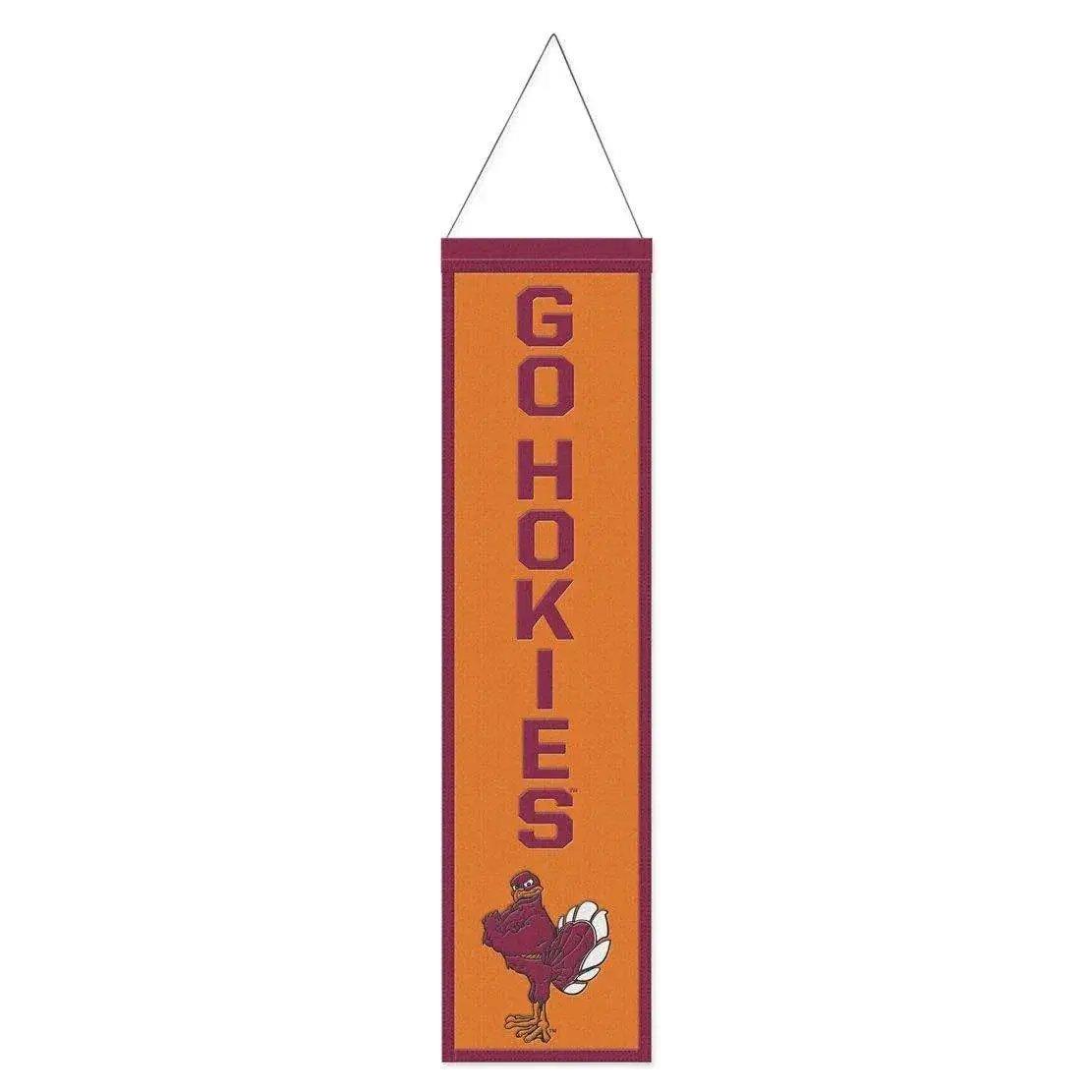 Virginia Tech Hokies Wool Banner 8x32 Heritage Slogan - ToylandEU™