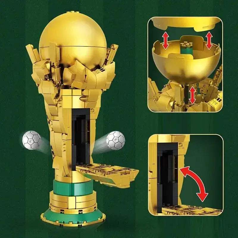 World Football Trophy Building Blocks Golden Boot Set - ToylandEU