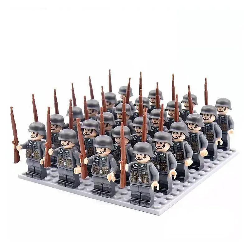 World War 2 German Soldiers set of 24 Lego Minifigures Custom Toys d-25 - ToylandEU™